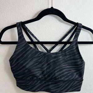 Lululemon Athletica Black Zebra Sports Bra